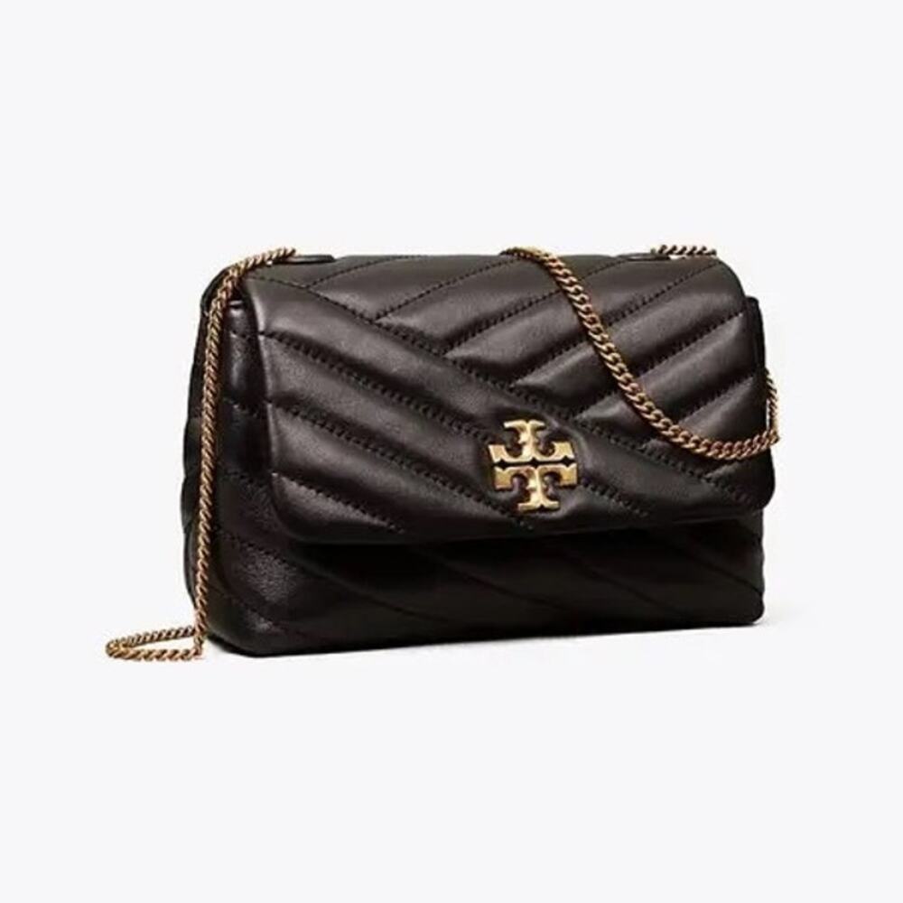 Tory Burch Kira Mini Chevron Quilted Crossbody Bag Black
